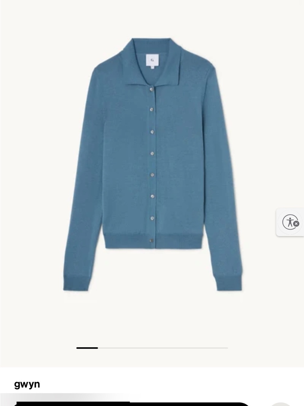 GWYN / Goop Nell cardigan size small